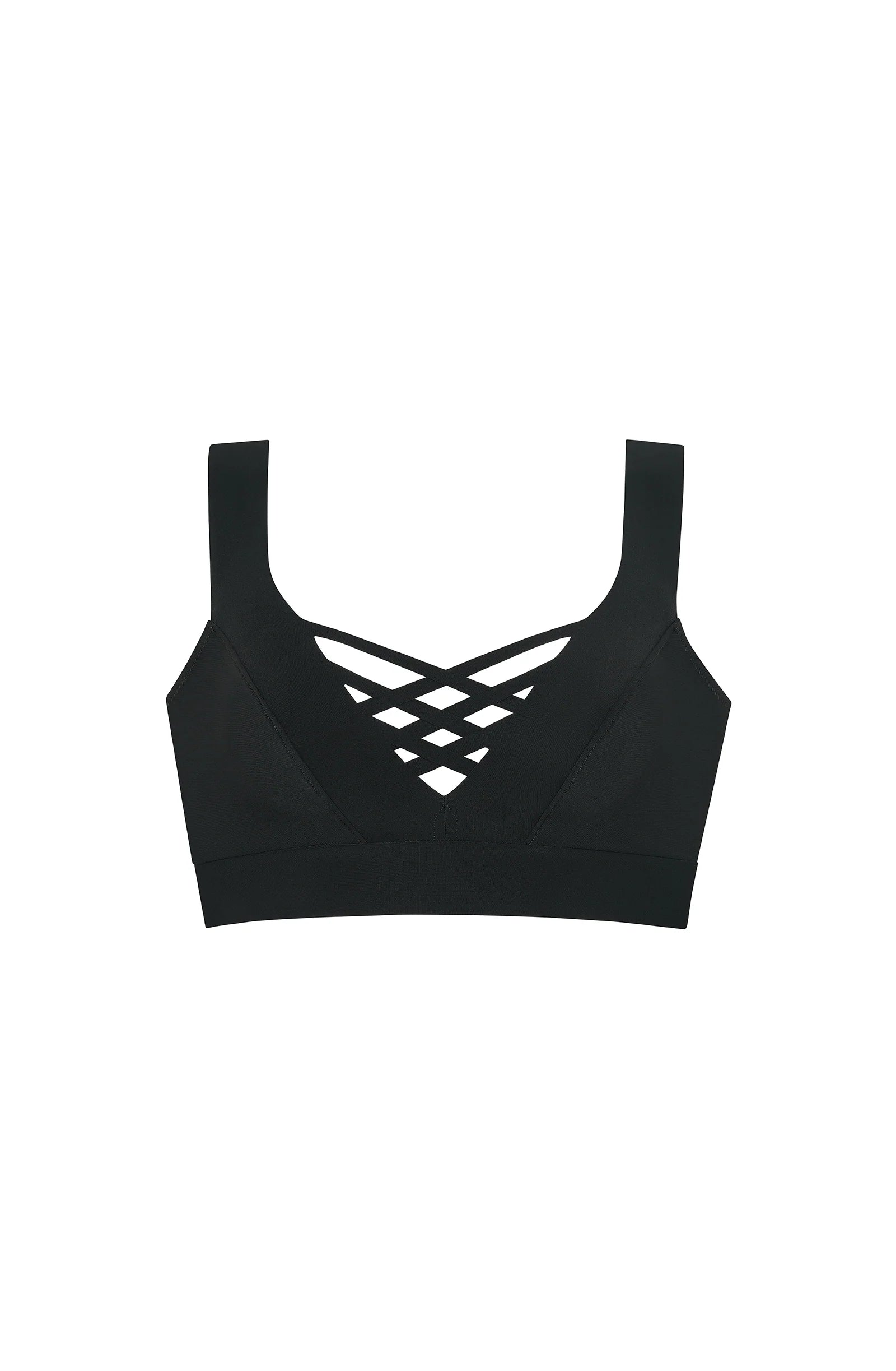 Haut de maillot brassière décolleté V noir Pain de Sucre Pain de sucre