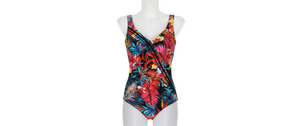 Maillot de bain 1 pièce tropical femme – Dos échancré & imprimé floral coloré Sunflair